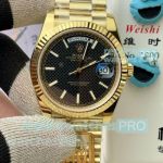 PPM Swiss 1:1 Yellow Gold Rolex Day-Date II Gain Weight Swiss 3255 Black Dial President Watch 